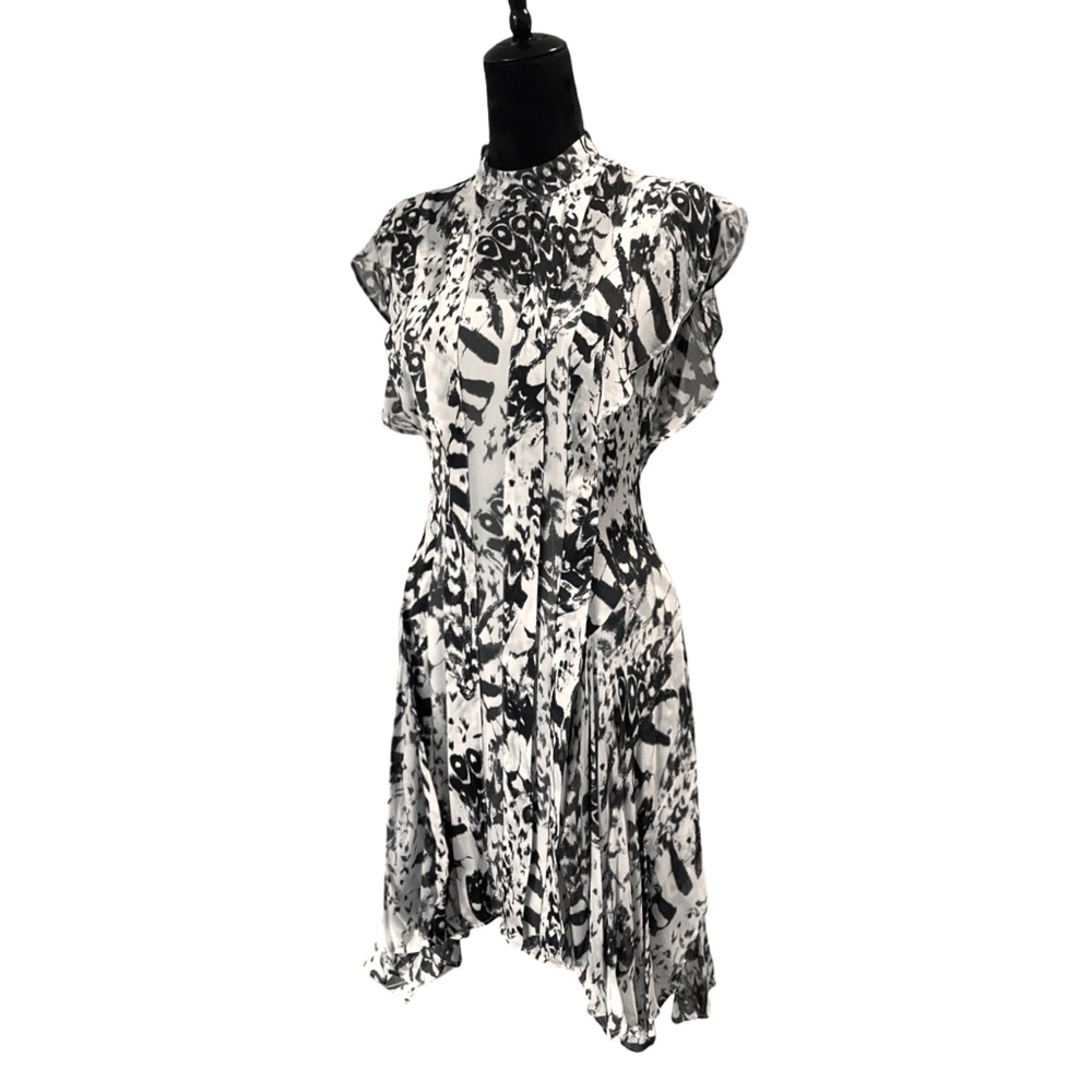 AllSaints Fleur Wing Pleated Dress